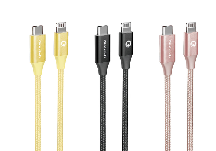 MOZTECH® USB-C to Lightning 編織傳輸充電線
