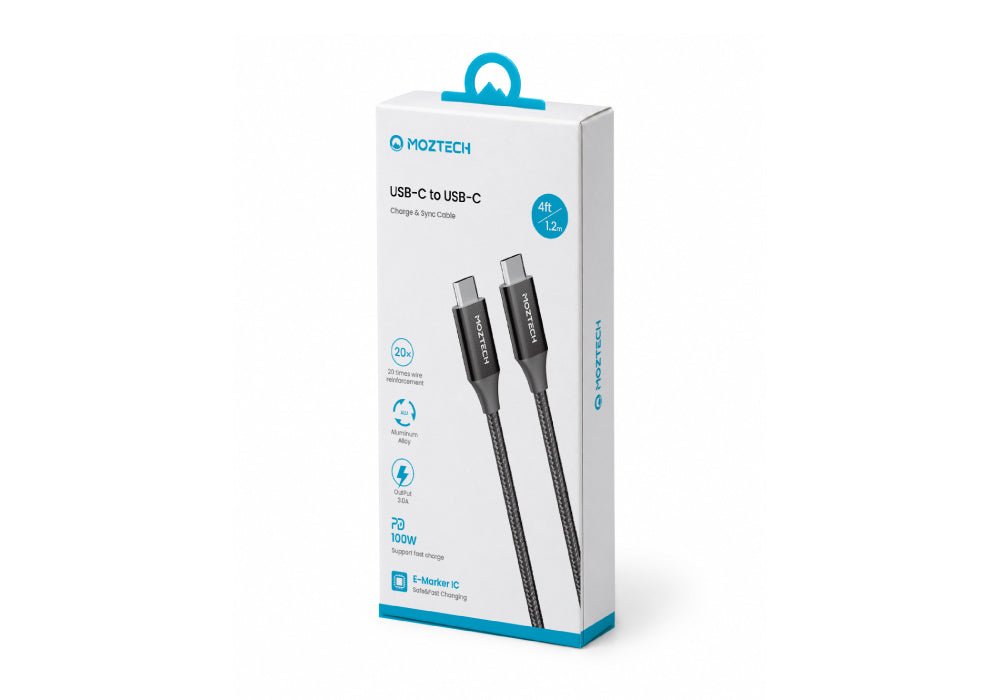 MOZTECH® USB-C to  USB-C 編織傳輸充電線