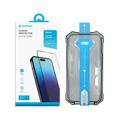 MOZTECH® iPhone 15系列 無色抗藍光晶霧貼 全球首創 全透明抗藍光