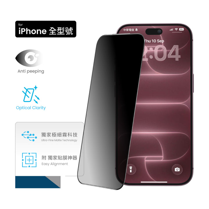 MOZTECH® iPhone 防窺晶霧貼 獨家專利