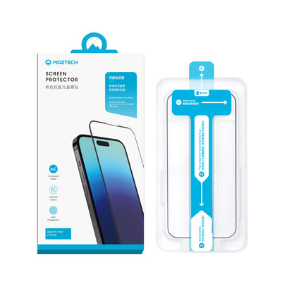 MOZTECH® iPhone 無色抗藍光晶霧貼 全球首創 全透明抗藍光