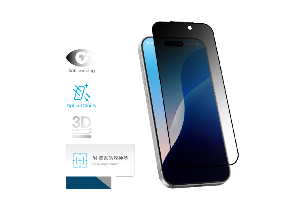 MOZTECH® 防窺鋼化保護貼