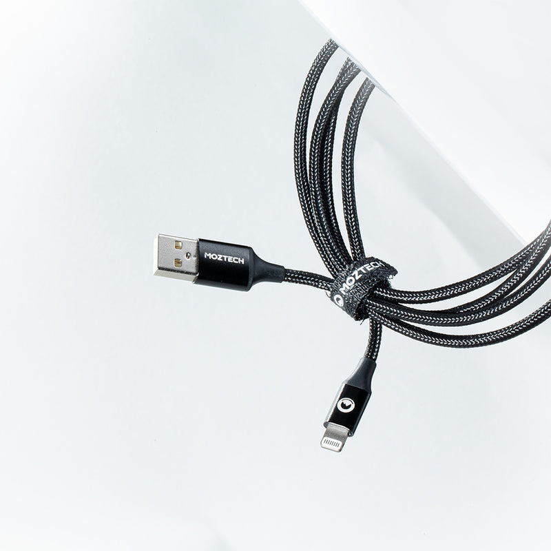 MOZTECH® USB-A to Lightning 編織傳輸充電線 蘋果MFi認證
