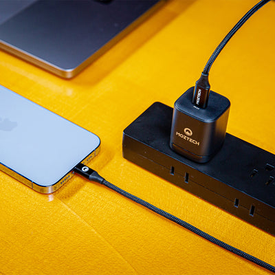 MOZTECH® USB-C to Lightning 編織傳輸充電線 蘋果MFi認證